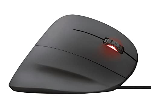 Trust Gaming GXT 144 Rexx Vertical Ergonomic Gaming Mouse, 250-10,000 DPI, 6 Buttons, Black | Ergonomic design prevention against mouse arm / tennis elbow (RSI syndrome), RGB LED lighting, black