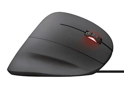 Trust Gaming GXT 144 Rexx Vertical Ergonomic Gaming Mouse, 250-10,000 DPI, 6 Buttons, Black | Ergonomic design prevention against mouse arm / tennis elbow (RSI syndrome), RGB LED lighting, black
