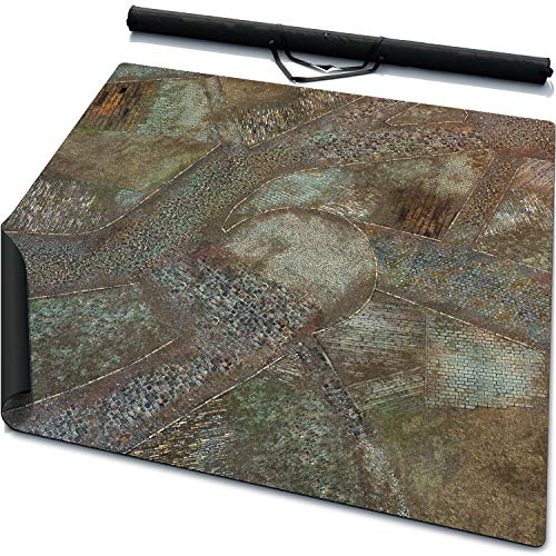 Warzone Studio 3’ x 3’ Double-Sided Rubber Battle Mat: Saraha + Zolotograd + Bag