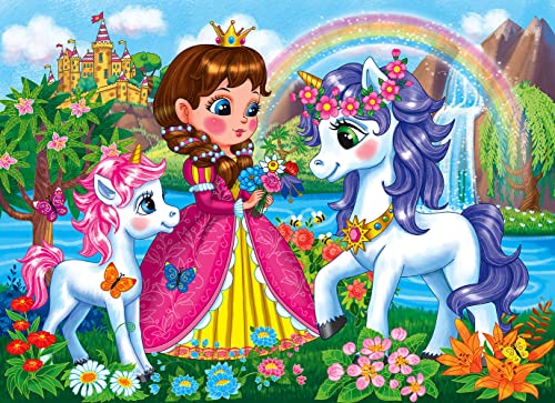 Puzzles for Kids Ages 4-6 6-8 Year Old - Princess & Unicorns | 100 Piece Jigsaw Puzzle for Toddler Children Learning Educational Puzzles Toys, Girls Birthday Gifts - color: Princess & Unicorns