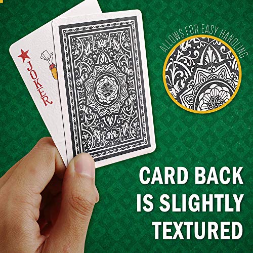 LotFancy Waterproof Playing Cards, 100% Plastic, 2 Decks of Cards with Cases, for Pool Beach Water Card Games, Magic Trick Props, Poker Size Standard Index, Black & Red - style: Red Black Back Standard Index