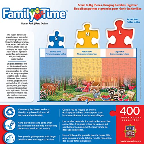 MasterPieces 400 Piece Jigsaw Puzzle For Adults, Family, Or Youth - Ocean Park - 18"x24" | 400 Pieces, Family-Friendly Piece Count and Difficulty - style: Ocean Park