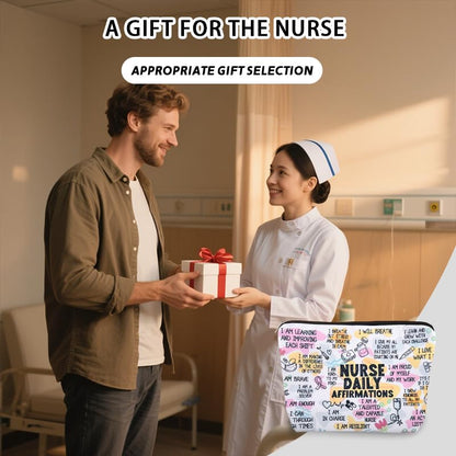 Motivational Encouragement Nurse Gifts for Nursing Student Teacher Graduation Birthday Gifts Inspirational Nurse Practitioner Makeup Bags Nurses Week Day Appreciation Gift for Coworker - color: Daily Nurse