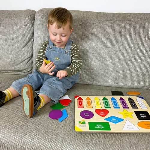 The Learning Journey: Lift & Learn Puzzle Colors & Shapes – Preschool Toys & Activities for Children Ages 3 and Up – Award Winning Educational Toy