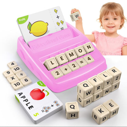DEGIDEGI Educational Toys for Kids Ages 3-8, Matching Letter Spelling Game ABC Learning, Learning Toys for 4-7 Year Old Girls,Christmas Birthday Party Gifts for 3 4 5 6 7 8 Year Olds Girls Pink - color: Pink