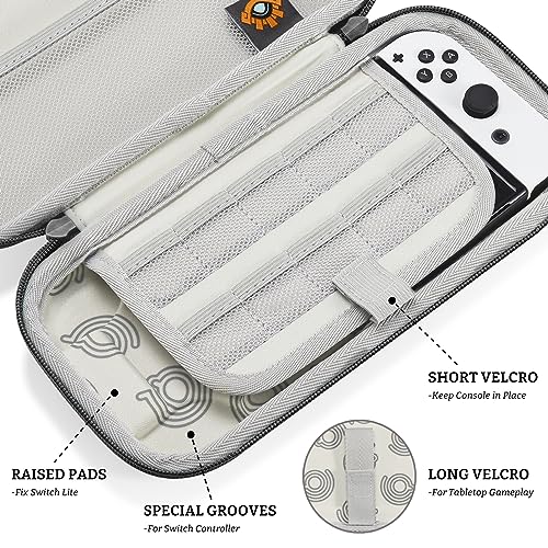 FUNLAB Switch 2 Carrying Case Compatible with Nintendo Switch 2/1/OLED, Portable Hard Shell Switch Carry Case with 10 Game Card Slots for Travel - Black - color: Z-Black