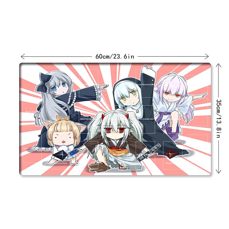 New Mlikemat Playmat Ghost Belle & Haunted Mansion TCG CCG OCG Trading Card Game Mat with Zones + Free Bag (ZD014-162-A)