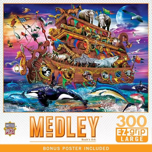 Masterpieces 300 Piece EZ Grip Jigsaw Puzzle - Noah's Arc - 18"x24" - size: 300 Piece