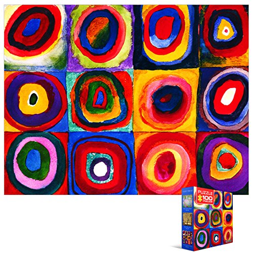 EuroGraphics Color Study of Squares by Wassily Kandinsky Mini Puzzle (100-Piece) - size: 100 Piece Puzzle, style: EuroGraphics Color Study of Squares by Wassily Kandinsky Mini Puzzle (100-Piece)