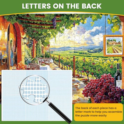 Jigsaw Puzzles 500 Pieces for Adults Natural Wine Estate, 500 Piece Vineyard 500 Piece Puzzles for Adults, Activity Game, Puzzle Great Gift for Friends 20.5 * 15 Inch - style: Wine Estate