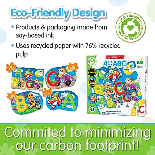 The Learning Journey My First 4-In-A-Box Puzzle - ABC - Educational Toddler Toys & Gifts for Boys & Girls Ages 2 & Up - Award Winning Puzzle, Multi - style: ABC