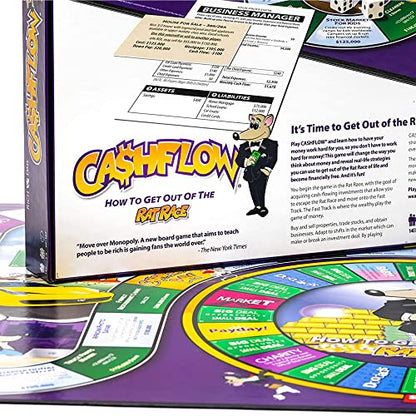Rich Dad Cashflow How to Get Out of The Rat Race Board Game Set, Adult & Kid Version - Fun and Educational Financial Literacy Learning Games for Boys, Girls, and Family - style: Adult & Kid Version