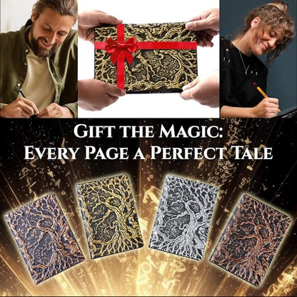 Notebook Journal, Refillable Binder for DND - 3D Tree of Life Design (A5) | A5 400 Pages (200 Sheets), Perfect for Dungeons and Dragons (D&D), Bonus Tabs and Ruler, for Players and DM's - color: Copper