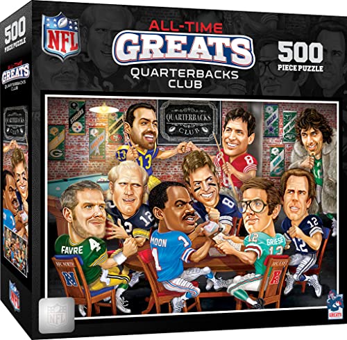 MasterPieces 500 Piece Sports Jigsaw Puzzle for Adults - NFL Quarterback All-Time Greats - 15x21 - style: League