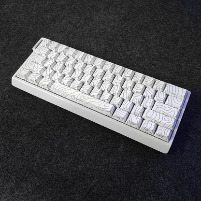 FKZ H60 Aluminum Keyboard Case,60% Compact Customized Mechanical Gaming Keyboard Housing Compatible with Wooting60/Win60/GH60/MADLIONS MAD60HE/61Keys Barebones Keyboard DIY (White) - color: White
