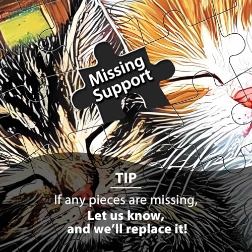 300 Piece Puzzle for Adults, Cat Birds Flower Puzzle for Adults Kids Seniors, Large Piece Animals Puzzles for Kids Ages 8-10 10-12, Challenging Puzzles Perfect for Game Nights, 20.5 * 15 in - style: Cats