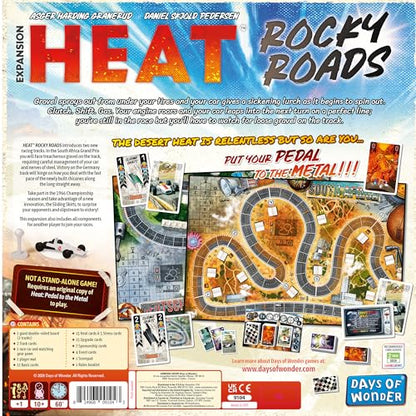 Heat: Rocky Roads Board Game Expansion | New Tracks & Mechanics, 1966 Championship Season, Strategy Game for Kids & Adults, Ages 10+, 1-7 Players, 60 Mins