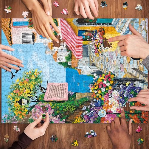 Puzzles for Adults 1000 Pieces,Charming Coastal Path Jigsaw Puzzle with 1:1 HD Poster, Perfect Interlocking No Dust, Stress Relief Ideal Gift for Family Games - color: Charming Coastal Path