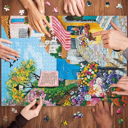 Puzzles for Adults 1000 Pieces,Charming Coastal Path Jigsaw Puzzle with 1:1 HD Poster, Perfect Interlocking No Dust, Stress Relief Ideal Gift for Family Games - color: Charming Coastal Path