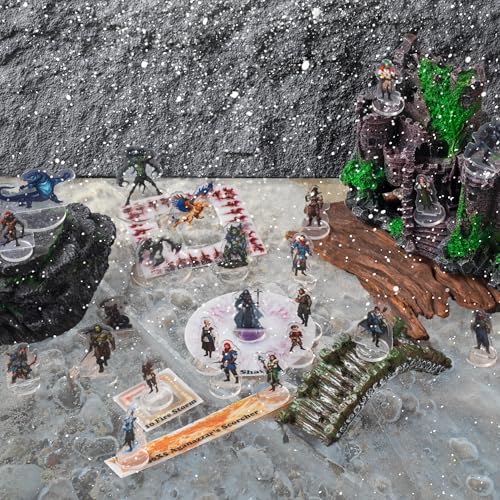 iPEAU|Dungeons and Dragons Arctic Miniatures DND Starter Set for Beginner 47 Minis for D&D 5E Flat Plastic Figures for Pathfinder TTRPG Tabletop RPG Games Accessories Gift for DM - style: 2d-mini-ArcticB