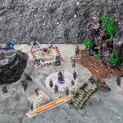 iPEAU|Dungeons and Dragons Arctic Miniatures DND Starter Set for Beginner 47 Minis for D&D 5E Flat Plastic Figures for Pathfinder TTRPG Tabletop RPG Games Accessories Gift for DM - style: 2d-mini-ArcticB