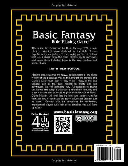 Basic Fantasy RPG Core Rules 4thEd (Alternate Cover)