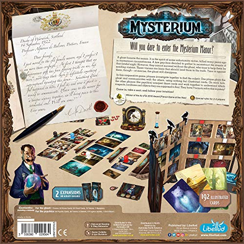 Asmodee Mysterium Board Game - Enigmatic Cooperative Mystery Game with Ghostly Intrigue, Family Fun for Kids & Adults, Ages 10+, 2-7 Players, 42 Minute Playtime - style: Mysterium