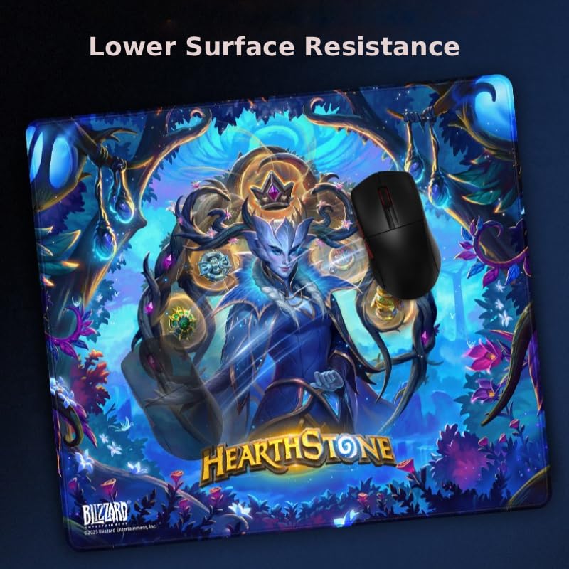 Blizzard Hearthstone Game Mouse Pad, XL Size Apply to Gamer Office & Home, Non-Slip Rubber Base, Extended Desk Mat with Stitched Edge, Smooth Stable & Durable, 17.7 * 15.7Inch (Battlegrounds) | Gaming Mouse Pad w/ Non-Slip Rubber Base & Stitched Edge, Des