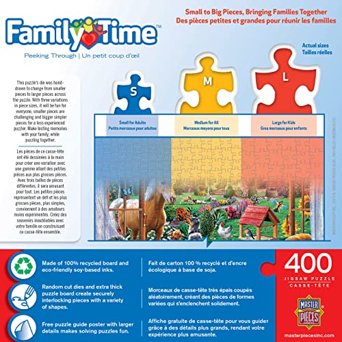 MasterPieces 400 Piece Jigsaw Puzzle For Adults, Family, Or Youth - Peeking Through - 18"x24" - style: Peeking Through