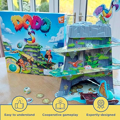 Thames & Kosmos Dodo | Cooperative Family Board Game | Race Against a Rolling Egg | Memory, Dexterity & Teamwork | 2–4 Players | Ages 6+ | Award-Winning Kids Game