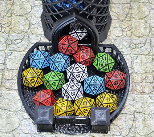 SmartDealsPro 50-Pack D6 D12 D20 6 12 20 Sided Dice Polyhedral Dice with Pouch for DND RPG MTG Table Game (D20, Retro Color) - color: Retro Color, style: D20