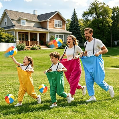 24Pcs Granny Pants Yard Game Funny Field Day Outdoor Games for Adults Kids and Family Gaint Pant Set for Brithday Party Tossing Games Activities for Groups - size: 2 Large+ 2 Small