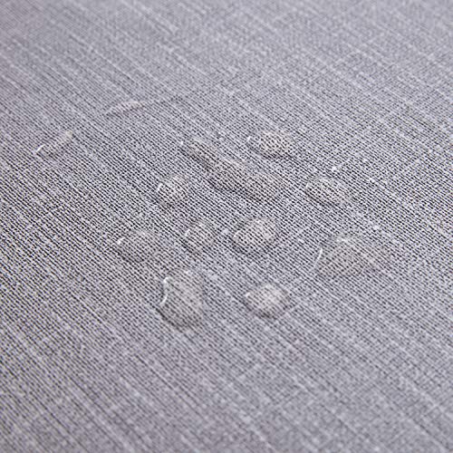 NLMUVW Square Vinyl Tablecloth, Small Heavy Duty PVC Table Cloth 100% Waterproof Oil Proof Wipe Clean Table Cover for Kitchen Dining Picnic, Grey, 42 x 42 inch - color: Grey, size: 42" x 42" (Square)