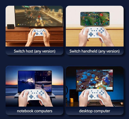 SZYUYU Switch Controller for Switch 2,Switch Pro Controller for Switch/OLED/Lite/PC with 7 Colors LED Light/3-level TURBO Adjustable,4-Speed Dual Vibration/Hall Effect Sticks/Wake Up/Gyro Axis Motion (White) - color: White