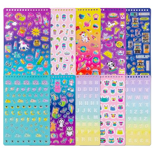 Fashion Angels 500+ Puffy Sticker Book | Includes 30 Pages of Cute Unicorn 3D Stickers for Tween Girl Aesthetic, Ideal for Kids Ages 8+