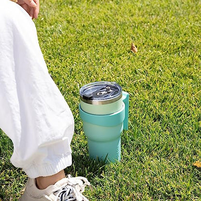 BJPKPK 10 oz Mini Tumbler with Lid, Straw & Handle, Insulated Steel Cup | Small, Spill Proof, Leak Proof, Thermal, Double Wall Vacuum, Sweatproof, Dishwasher Safe, BPA Free, Army Green - color: Army Green, size: 10 Ounces