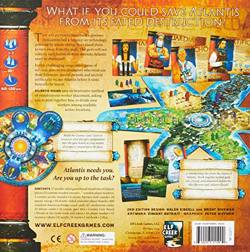 Atlantis Rising (2nd Edition) Standard Edition – Cooperative Worker Placement Board Game for 1–7 Players, 60–120 Minutes Gameplay, Strategy Game with Modular Island, Family & Adult Board Game