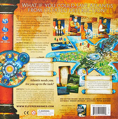 Atlantis Rising (2nd Edition) Standard Edition – Cooperative Worker Placement Board Game for 1–7 Players, 60–120 Minutes Gameplay, Strategy Game with Modular Island, Family & Adult Board Game