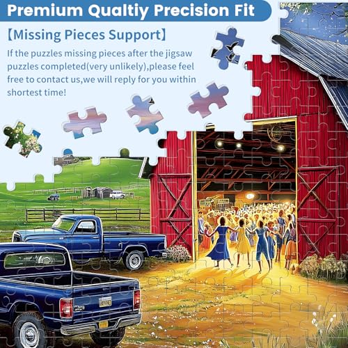 500 Pieces Jigsaw Puzzles Evening Farm Puzzle for Adults Seniors 20.5x15 in | Dance Puzzle 500 Pieces, Gift for Birthday, Home Decor, Fun for Family - style: Evening Farm