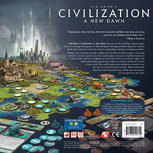 Asmodee Sid Meier's Civilization: A New Dawn Board Game - Rewrite History Your Way! Strategy Game for Kids & Adults , Ages 14+, 2-4 Players, 1-2 Hour Playtime