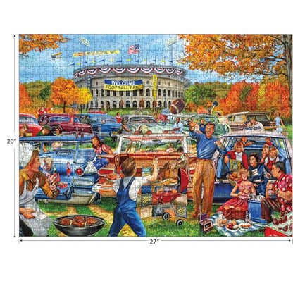 RoseArt - Back to The Past - Tailgating Fun - 1000 Piece Jigsaw Puzzle for Adults - style: Tailgating Fun