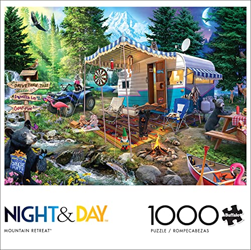 Buffalo Games Jeff Haynie - Mountain Retreat - 1000 Piece Jigsaw Puzzle - Large, Multicolor, Rectangular - Precision-Cut Pieces - Full-Color Poster - Adult Puzzles