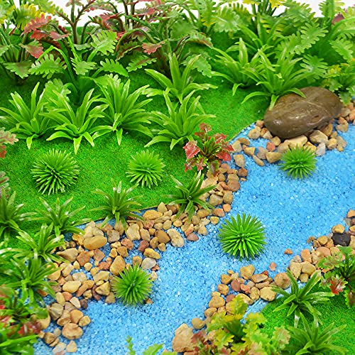 MOMOONNON 100pcs Model Trees Miniature Plants Fairy Garden Scenery Artificial Wargame Fake Trees Model Railroad Scenery Diorama Supplies Landscape