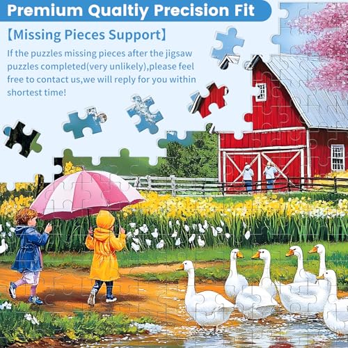 500 Pieces Jigsaw Puzzles Farm Animal Puzzle for Adults Seniors 20.5x15 in | Playing on Rainy Puzzle 500 Pieces, Gift for Birthday, Home Decor - style: Animal Farm