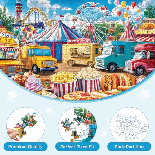 500 Pieces Puzzles for Adults, Amusement Park Jigsaw Puzzle - style: Amusement Park