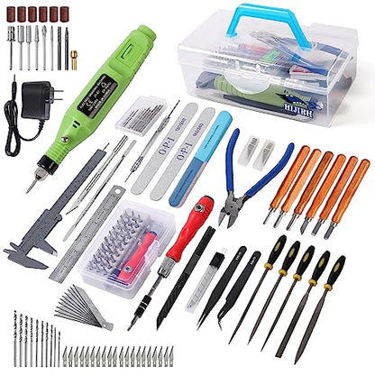 HIJIRH 108Pcs Model Tool Kit Modeler Basic Tool Craft Tool Set Hobby Tools | Modeler Basic Tools Craft Set Hobby Building Tools Kit for Gundam Tool Kit Assembling Miniatures Mecha Car Model Building