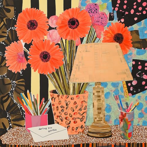1000 Piece Jigsaw Puzzle for Adults, Artist Desk Puzzle | Oil Painting-Style Artist Desk Scene with Vibrant Art Supplies and Rich Details, 24 x 24 in - color: You Got This!