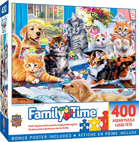 Masterpieces 400 Piece Jigsaw Puzzle for Adults, Family, Or Kids - Puzzling Gone Wild - 18"x24" - style: Puzzling Gone Wild