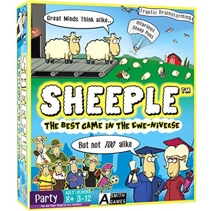 SHEEPLE™ - Hilarious Party Game for Family Game Night - Easy & Fun for Big Groups of 4-12 Players – Word Play Fun for Adults, Teens, and Kids – 30 Minutes – Ages 8 & Up – Funny Sheep Gifts