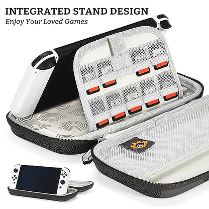 FUNLAB Switch 2 Carrying Case Compatible with Nintendo Switch 2/1/OLED, Portable Hard Shell Switch Carry Case with 10 Game Card Slots for Travel - Black - color: Z-Black